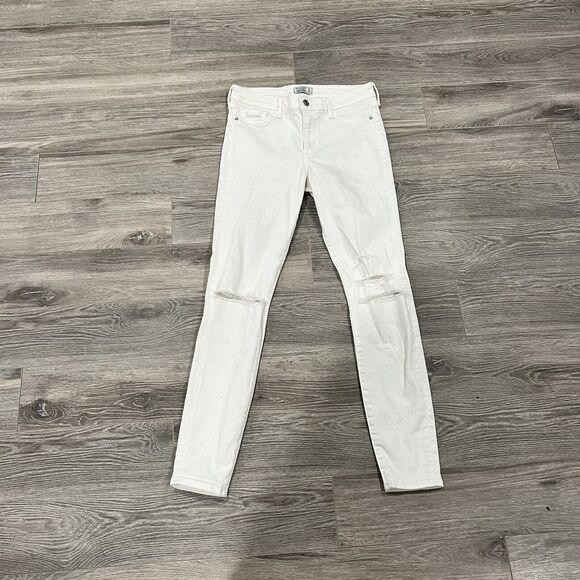Abercrombie Fitch Jeans Abercrombie And Fitch Harper Low Rise Super Skinny White Jeans